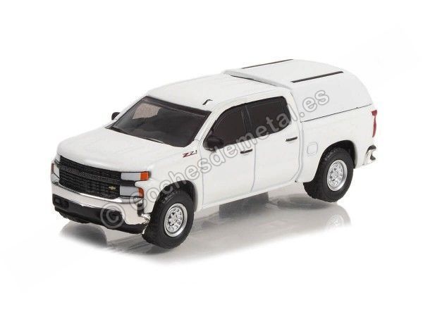 Cochesdemetal.es 2022 Chevrolet Silverado W / T Con Camper Shell "Blue Collar Collection Series 11" 1:64 Greenlight 35240F
