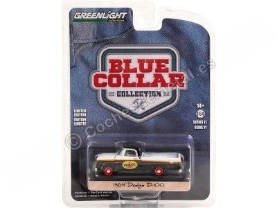 Cochesdemetal.es 1964 Dodge D-100 Con Caja Pennzoil "Blue Collar Collection Series 11" 1:64 Greenlight 35240a 2