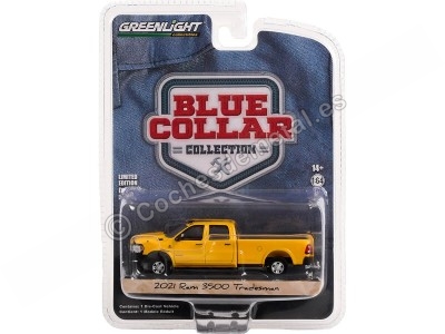 Cochesdemetal.es 2021 Dodge Ram 3500 Tradesman Bus scolaire "Blue Collar Collection Series 11" 1:64 Greenlight 35240E 2