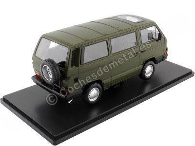 Cochesdemetal.es 1987 Volkswagen Bus T3 Syncro Verde Oscuro Mate 1:18 KK-Scale KKDC180963 2