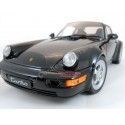 Cochesdemetal.es 1988 Porsche 911 (964) Turbo Coupe Negro 1:18 Welly 18026