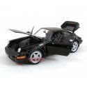 Cochesdemetal.es 1988 Porsche 911 (964) Turbo Coupe Negro 1:18 Welly 18026