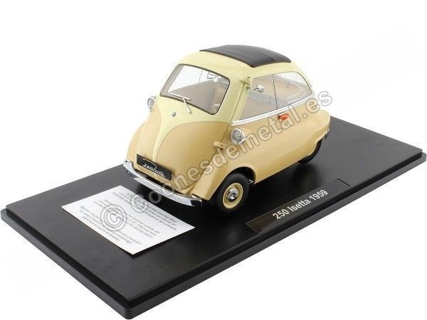 Cochesdemetal.es 1959 BMW 250 Isetta Crema/Amarillo 1:12 KK-Scale KKDC120041