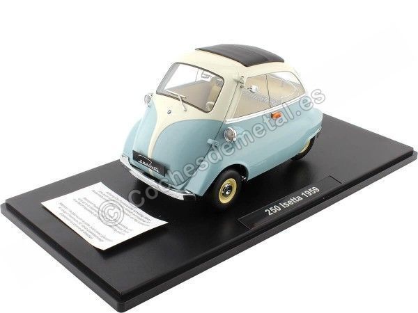 Cochesdemetal.es 1959 BMW 250 Isetta Azul Claro/Blanco 1:12 KK-Scale KKDC120044