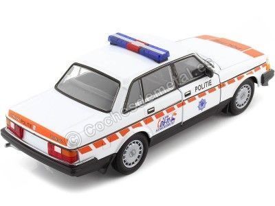 1986 Volvo 240 GL "Policía de Holanda" Blanco 1:24 Welly 24102RS Cochesdemetal.es 2