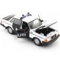 CARSDEMETAL.ES 1986 Volvo 240 BL "Norvège Police" blanc / noir 1:24 Welly 24102NW