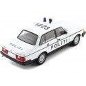 CARSDEMETAL.ES 1986 Volvo 240 GL "Police du Danemark" White 1:24 Wellly 24102DK