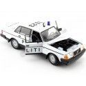 CARSDEMETAL.ES 1986 Volvo 240 GL "Police du Danemark" White 1:24 Wellly 24102DK