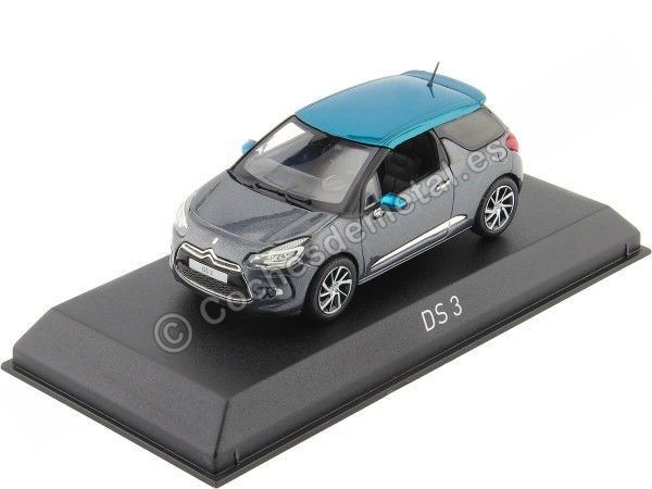 Cochesdemetal.es 2015 Citroen DS 3 Grey/Emeraude Green 1:43 Norev 155297