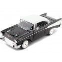 Cochesdemetal.es 1957 Chevrolet Bel Air Negro / Blanco 1:24 Motor Max 73228