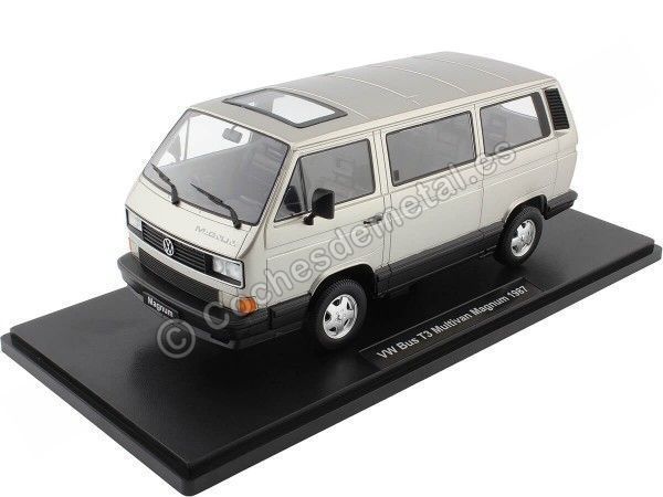 Cochesdemetal.es 1987 Volkswagen Bus T3 Multivan Magnum Plateado 1:18 KK-Scale KKDC180992