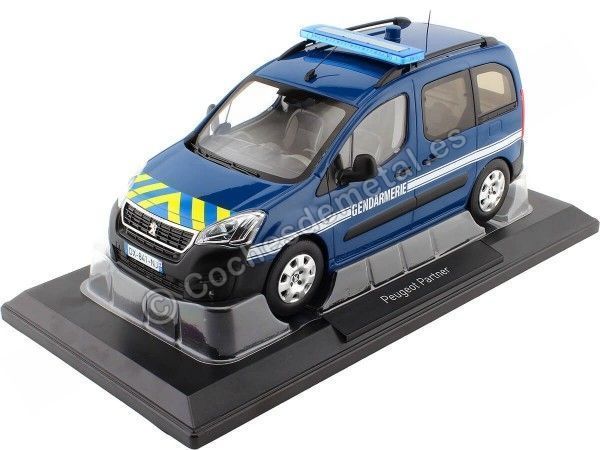 Cochesdemetal.es 2016 Peugeot Partner Gendarmerie Azul/Blanco 1:18 Norev 184895