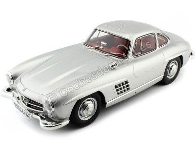 Cochesdemetal.es 1954 Mercedes-Benz 300 SL W198 "Alas de Gaviota" Gris Metalizado 1:12 Norev 123850
