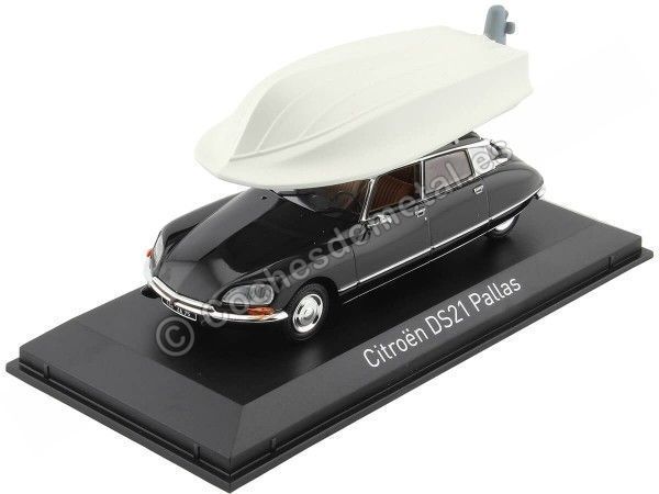 Cochesdemetal.es 1973 Citroen DS21 Pallas Negro Con Barca 1:43 Norev 157072