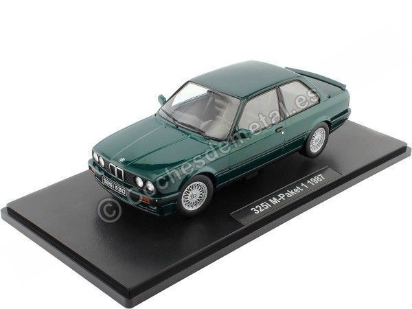 Cochesdemetal.es 1987 BMW 325i (E30) Acabado M 1 Verde Oscuro Metalizado 1:18 KK-Scale KKDC180744