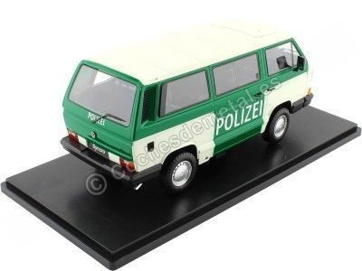 Cochesdemetal.es 1987 Volkswagen VW T3 Syncro Policia Alemana Beige/Verde 1:18 KK-Scale 180967 2