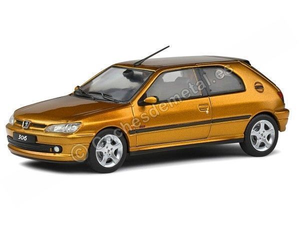 Cochesdemetal.es 1998 Peugeot 306 S16 16V 167hp Amarillo Vermeer 1:43 Solido S4311402