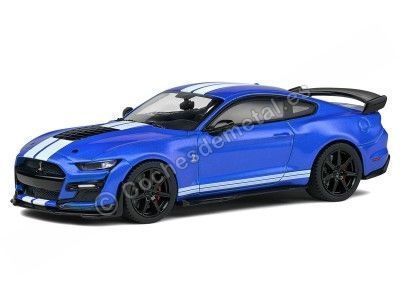 2020 Ford Shelby Mustang GT500 Azul/Blanco 1:43 Solido S4311501 Cochesdemetal.es