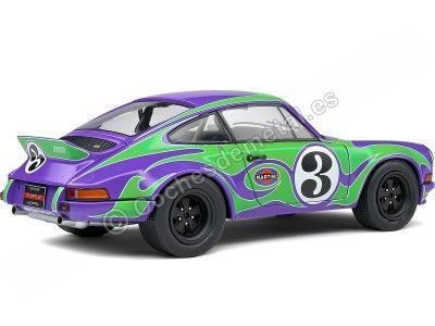 Cochesdemetal.es 1973 Porsche 911 Carrera RSR Nº3 Hippie Tribute Martini Racing Verde/Violeta 1:18 Solido S1801117 2