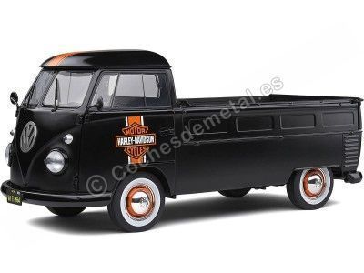 1950 Volkswagen VW T1 Pickup "Harley-Davidson Surfera" Negro 1:18 Solido S1806704 Cochesdemetal.es