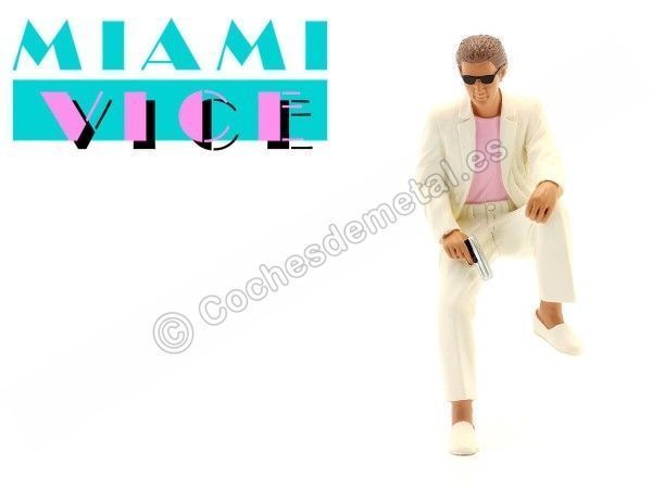 Cochesdemetal.es Figura de Resina Sonny Crockett Sentado "Miami Vice. Corrupción en Miami" 1:18 KK-Scale KKFIG001