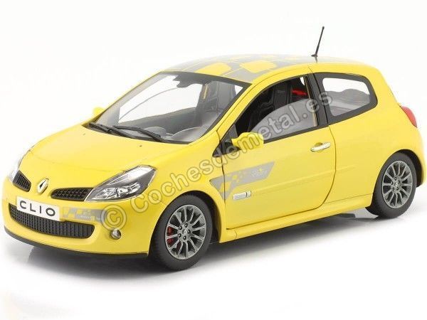 Cochesdemetal.es 2007 Renault Clio RS F1 Team Sirius Yellow 1:18 Norev 185236