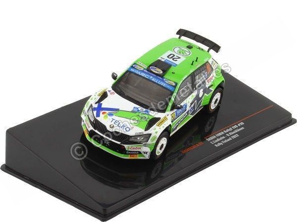 Cochesdemetal.es 2022 Skoda Fabia Rally2 Evo N20 Lindholm/Hamalainen Rallye Finlandia 1:43 IXO Models RAM863BLQ.22