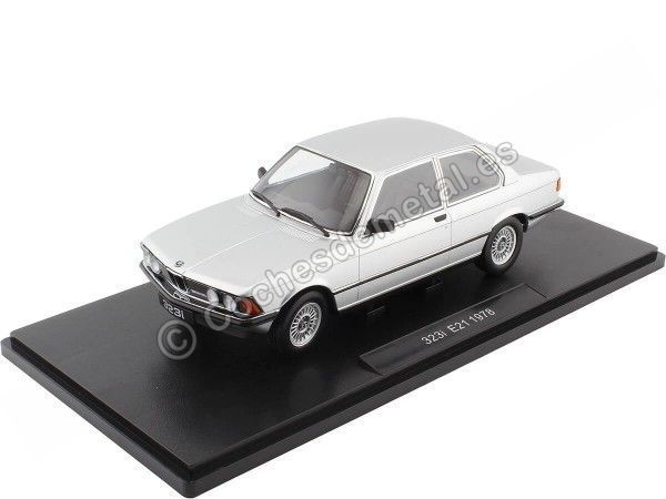 Cochesdemetal.es 1978 BMW 323i Serie 3 (E21) Plata Metalizado 1:18 KK-Scale KKDC180653