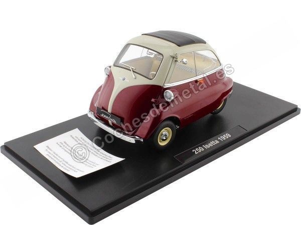 Cochesdemetal.es 1959 BMW 250 Isetta Granate/Crema 1:12 KK-Scale KKDC120045