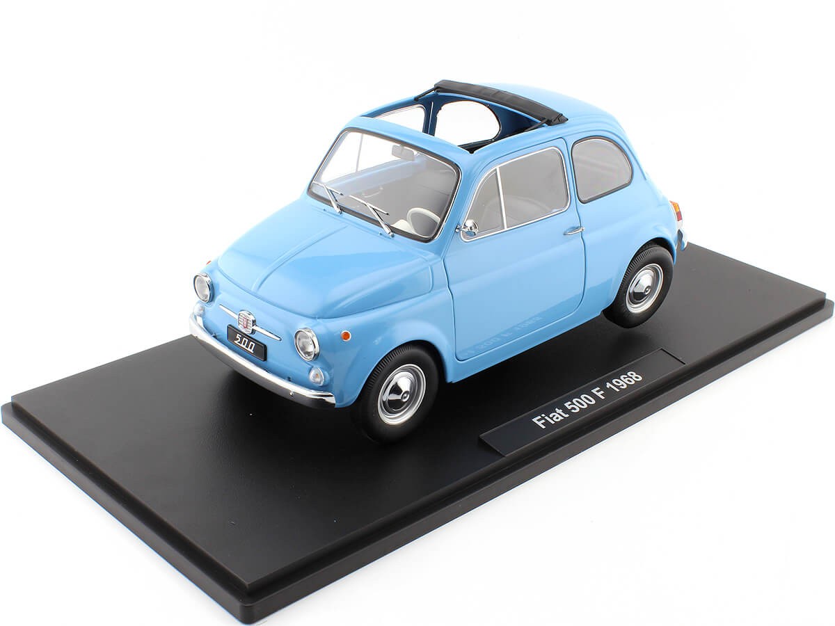 Voiture Miniature de Collection - KK SCALE MODELS 1/12 - FIAT 500 F Custom  - 1968 - Dark Blue - 120063BL - Cdiscount Jeux - Jouets