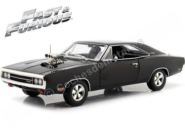 Cochesdemetal.es 1970 Dodge Charger "Fast & Furious" Negro 1:18 Greenlight Collectibles 19122