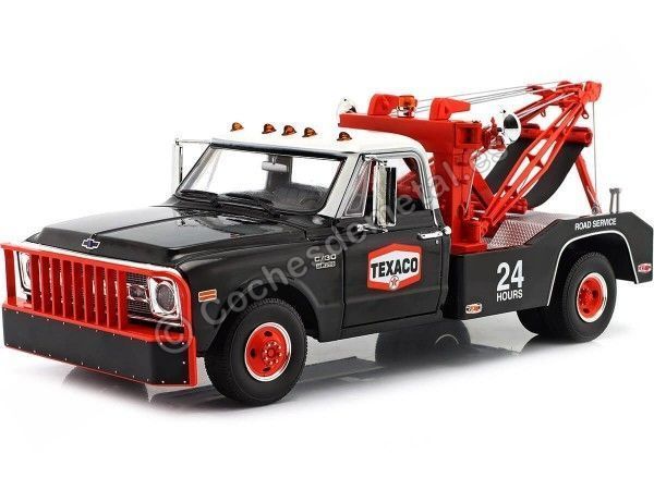 Cochesdemetal.es 1970 Chevrolet C-30 Dually Wrecker "Texaco 24 Hour Road Service" 1:18 Greenlight 13625