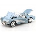 1957 Chevrolet Corvette Convertible Azul-Blanco 1:18 Lucky Diecast 92018 Cochesdemetal 9 - Coches de Metal 