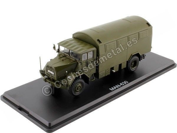 Cochesdemetal.es 1953 Camión Militar Transporte de Tropas MAN-630 4x4 Verde 1:43 Premium ClassiXXs PCL47115