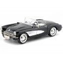 1957 Chevrolet Corvette Convertible Negro-Blanco 1:18 Lucky Diecast 92018 Cochesdemetal 1 - Coches de Metal 