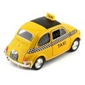 Cochesdemetal.es 1957 Fiat Nuova 500 Taxi Amarillo 1:24 Welly 22515