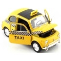 Cochesdemetal.es 1957 Fiat Nuova 500 Taxi Amarillo 1:24 Welly 22515