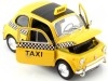 Cochesdemetal.es 1957 Fiat Nuova 500 Taxi Amarillo 1:24 Welly 22515