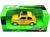 Cochesdemetal.es 1957 Fiat Nuova 500 Taxi Amarillo 1:24 Welly 22515