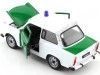 Cochesdemetal.es 1963 Trabant 601 Policía Alemana Blanco/Verde 1:24 Welly 24037