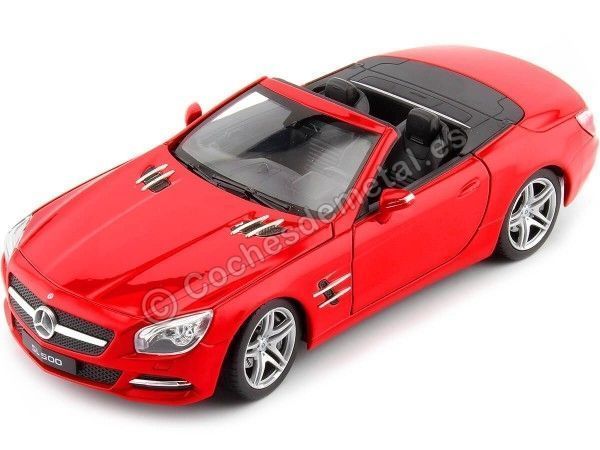 Cochesdemetal.es 2012 Mercedes-Benz SL500 (R231) Descapotable Rojo 1:24 Welly 24041