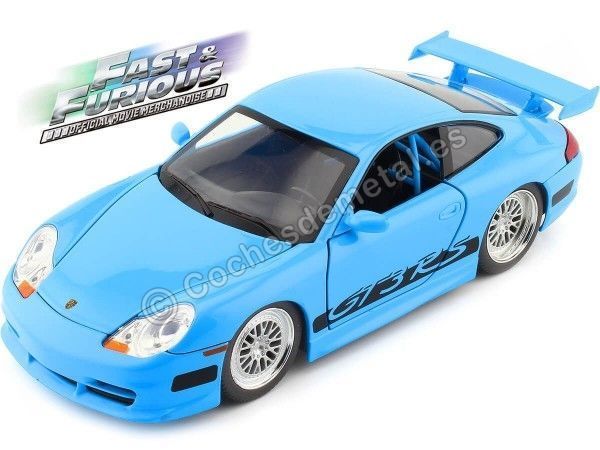 Cochesdemetal.es 2011 Porsche 911 (996) GT3 RS "Fast & Furious 5" Azul 1:24 Jada Toys 253203080