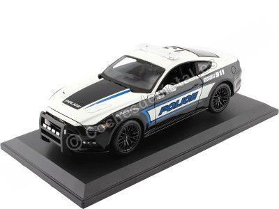 2015 Ford Mustang GT 5.0 Police Blanco/Negro 1:18 Maisto Special Edition 31397 Cochesdemetal.es
