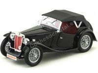 1947 MG TC Midget Convertible Negro 1:18 Yat Ming 92468