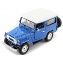 Cochesdemetal.es 1974 Toyota FJ40 Hard Top Azul / Blanco 1:24 Motor Max 79323