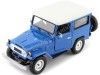 Cochesdemetal.es 1974 Toyota FJ40 Hard Top Azul / Blanco 1:24 Motor Max 79323