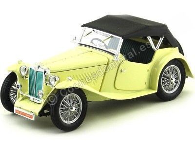 Cochesdemetal.es 1947 MG TC Midget Convertible Amarillo 1:18 Lucky Diecast 92468