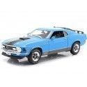 Cochesdemetal.es 1970 Ford Mustang Mach 1 Azul/Negro 1:18 Maisto 31453