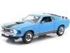 Cochesdemetal.es 1970 Ford Mustang Mach 1 Azul/Negro 1:18 Maisto 31453