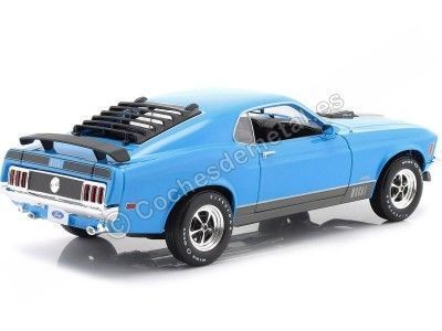 Cochesdemetal.es 1970 Ford Mustang Mach 1 Azul/Negro 1:18 Maisto 31453 2